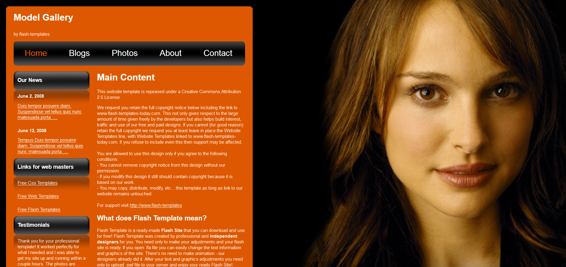 Шаблон сайта Красота №283