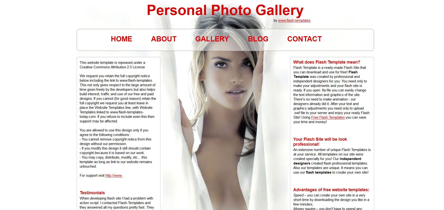 Шаблон сайта Красота №303